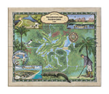 Florida golf Pga Championship Golf Vintage stye map art on Wood or Metal for Lake House, Man Cave, vintage map art gift, Custom map art