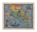 South Florida Endless Summer Vintage stye map art on Wood or Metal for Lake House, Man Cave, vintage map art gift, Custom map art