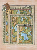 Ten Mile Lake Minnesota Lake map art map art on Wood or Metal for Lake House, Man Cave, vintage map art gift, Custom map art