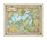 Minnesota Whitefish Chain of Lakes Lake map art map art on Wood or Metal for Lake House, Man Cave, vintage map art gift, Custom map art