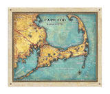 Cape Cod Massachusetts Vintage stye map art on Wood or Metal for Lake House, Man Cave, vintage map art gift, Custom map art