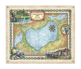 Minnesota Lower Cullen Lake map art map art on Wood or Metal for Lake House, Man Cave, vintage map art gift, Custom map art
