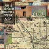 Tuscon Arizona Vintage stye map art on Wood or Metal for Lake House, Man Cave, vintage map art gift, Custom map art