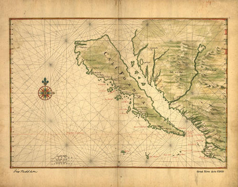 Educational Map Series: Map of California Shown As An Island, 1650