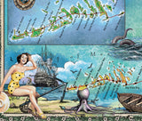 Commemorative map of the Florida Keys- Wide Version