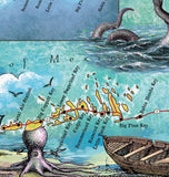 Commemorative map of the Florida Keys- Wide Version