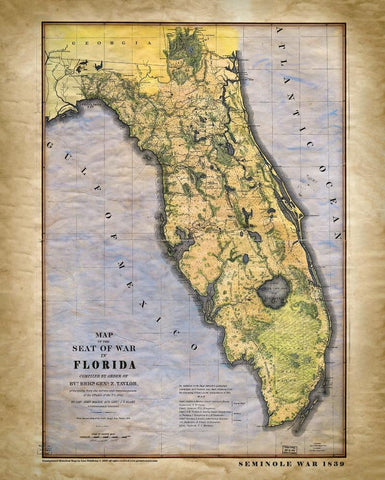 Zachary Taylor's Seat of War in Florida, 1839