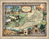 221 Custom map of The Historical Landmarks of Santa Fe