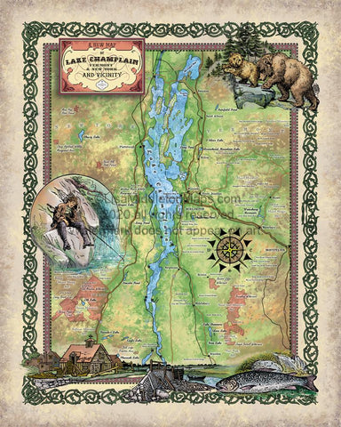 274-Lake Champlain, New York custom map