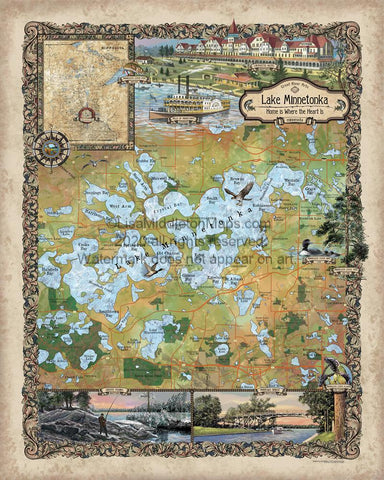 259 Custom map of Lake Minnetonka, Minnesota