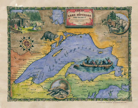 185 Custom map of Lake Superior Designed by Lisa Middleton
