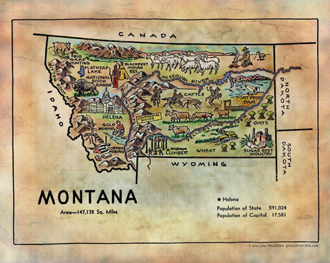 197 Kid's map of Montana
