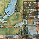 Minnesota Whitefish Chain of Lakes Lake map art map art on Wood or Metal for Lake House, Man Cave, vintage map art gift, Custom map art