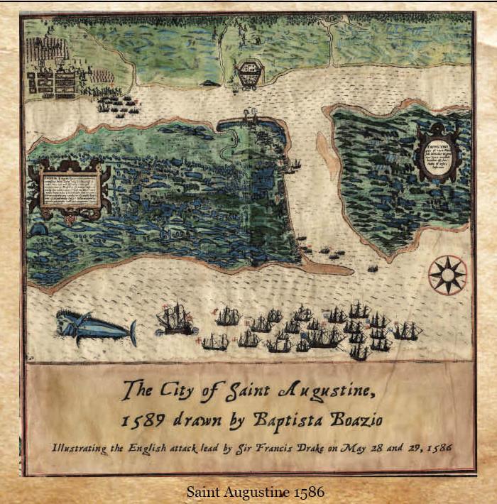 021 Boazio Map of St. Augustine 1589
