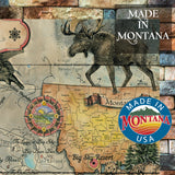 Montana Big Sky Ski Runs Vintage stye map art on Wood or Metal for Lake House, Man Cave, vintage map art gift, Custom map art