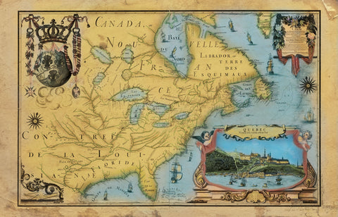 Educational Map Series: Carte de l'Amerique Septentrionnale 1909
