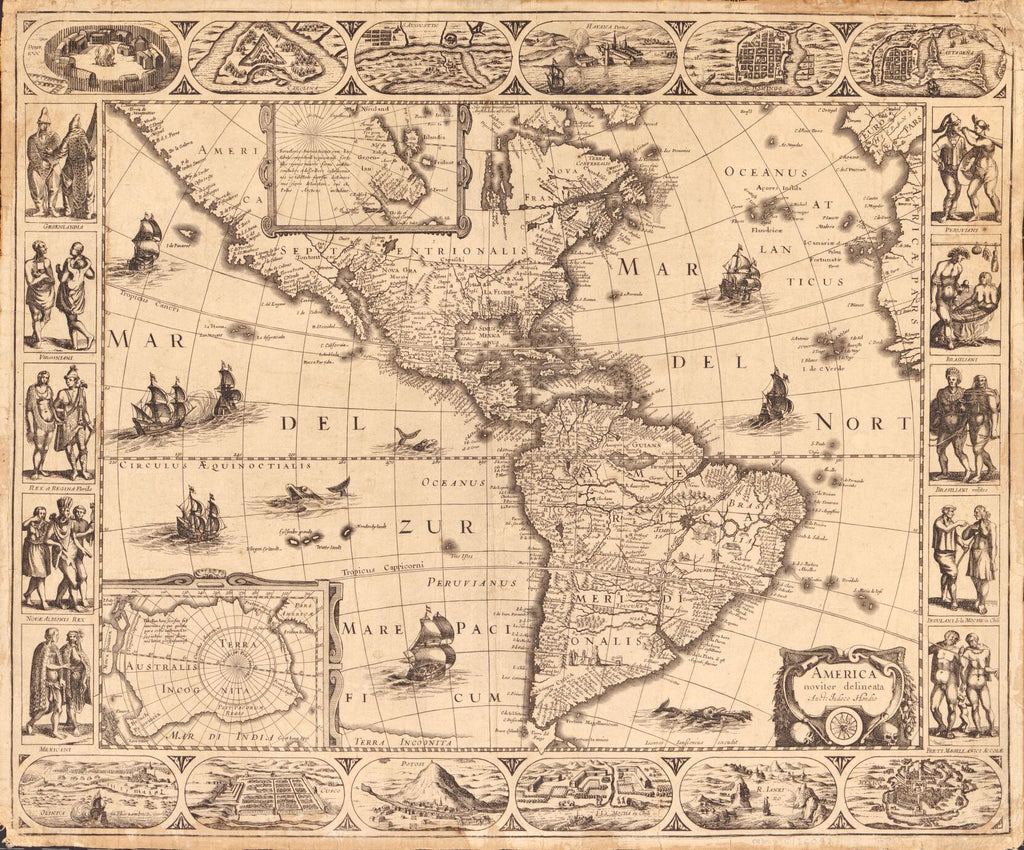 Educational Map Series Antarctic Exploration: America, noviter delineata 1622