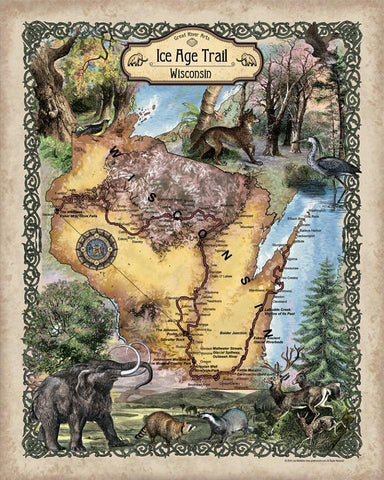 215 The Ice Age Trail Map, Wisconsin Designed by Lisa Middleton