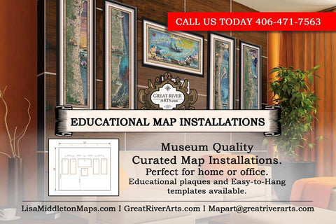 Curated museum quality map Installations just for your room.