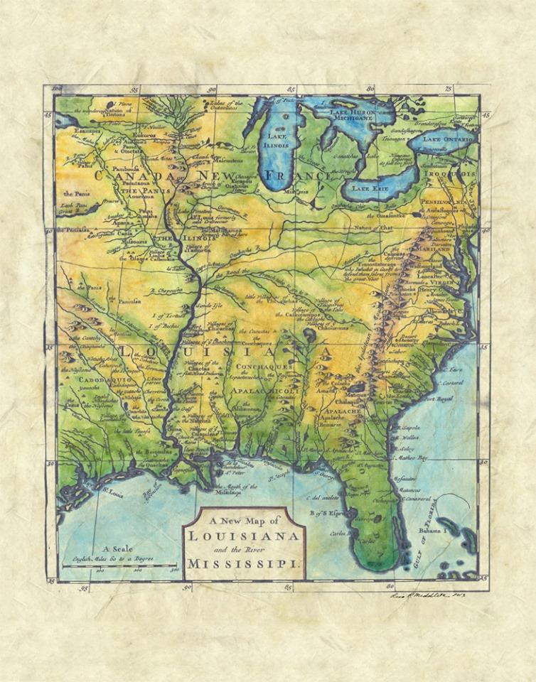 086 New Map of Louisiana