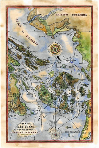 240 Map of the San Juan Archipelago and it's Disputed Boundaries