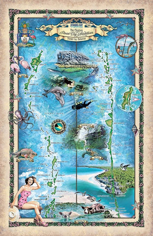 Custom Map Exuma Islands Featuring Staniel Key