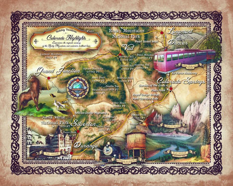 167 Colorado Highlights Custom Map