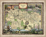 222 Custom map of Tucson, Arizona